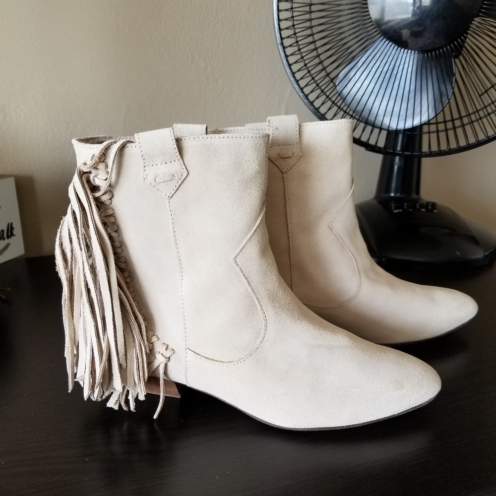 Zara fringe booties